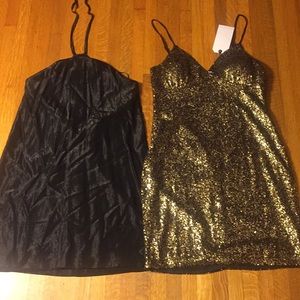 Topshop Wet Look  NWT Sequins Party Dress Bundle
